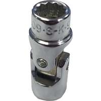 SK Hand Tool 43614 - 7/16" 12PT Flex Chrome Socket - 1/4" Drive